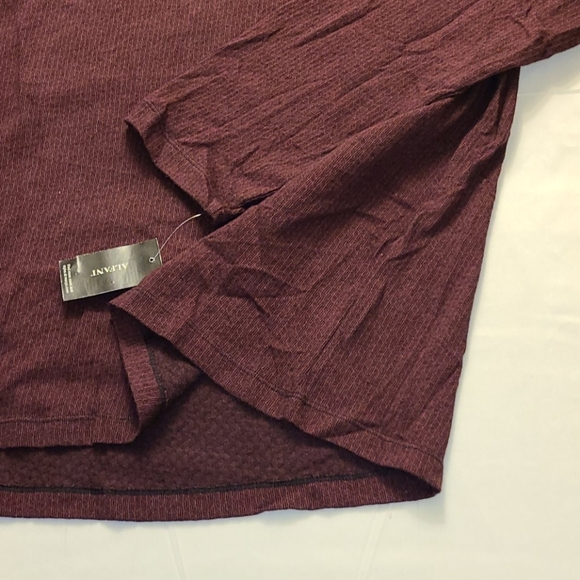 Alfani long-sleeve V-neck fire red tee - Picture 9 of 16